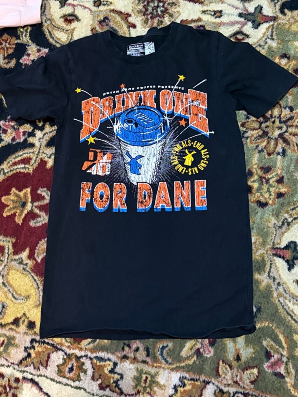 Dutch Bros Black Tee Drink One For Dane
